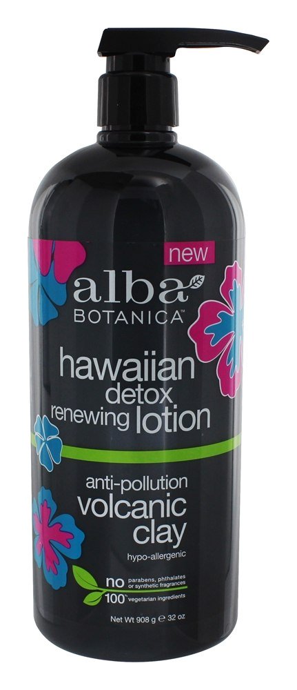 Loção de desintoxicação havaiana loção anti-poluição argila vulcânica - 32 fl. oz. Alba Botanica