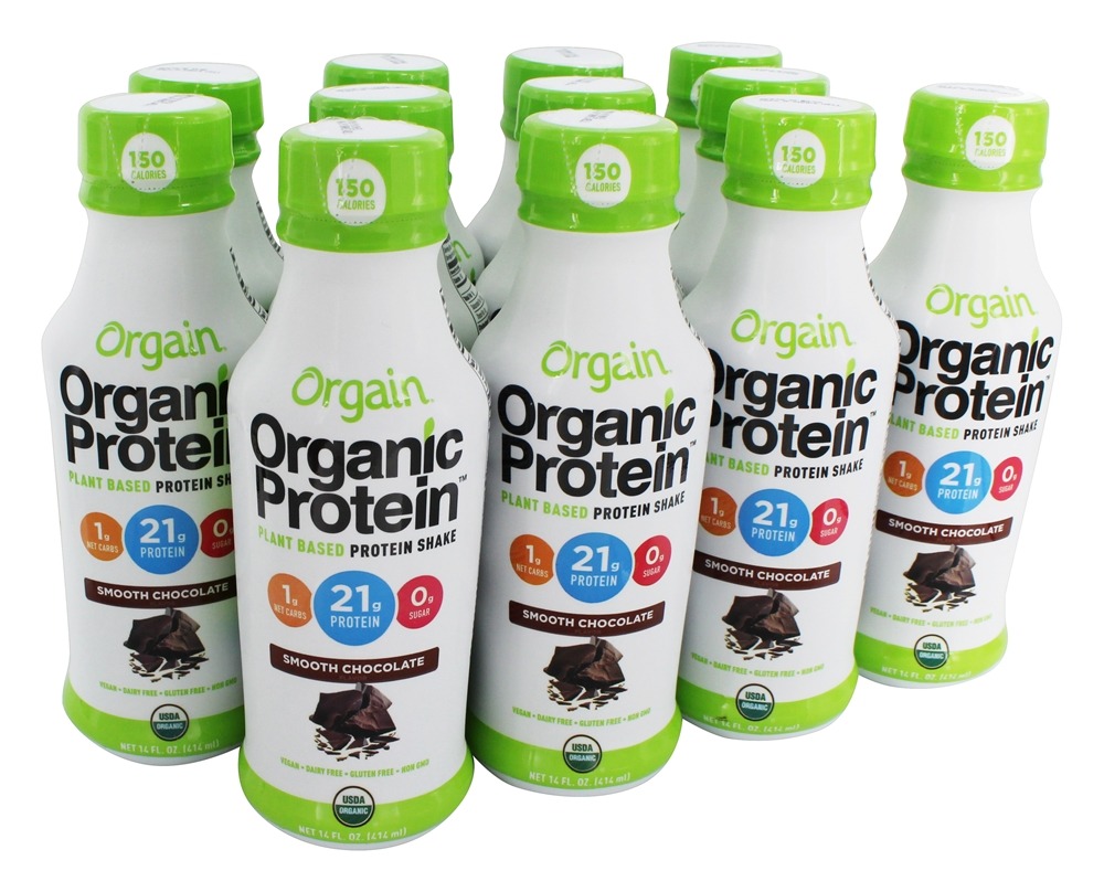 Orgânico Proteína Planta Baseado Vegan RT Proteína Tremer 21g Zero Açúcar Alisar Chocolate - 12 Frasco (s) Orgain - Imagem 3