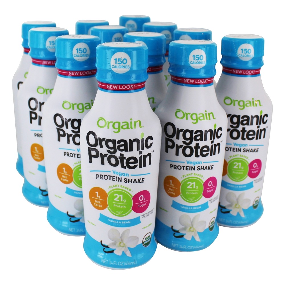 Proteína Orgânica Vegan Protein Shake Vanilla Bean - 12 Frasco (s) Orgain
