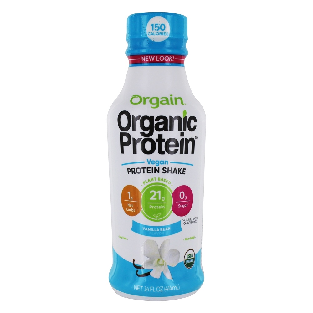Proteína Orgânica Vegan Protein Shake Vanilla Bean - 12 Frasco (s) Orgain - Imagem 2