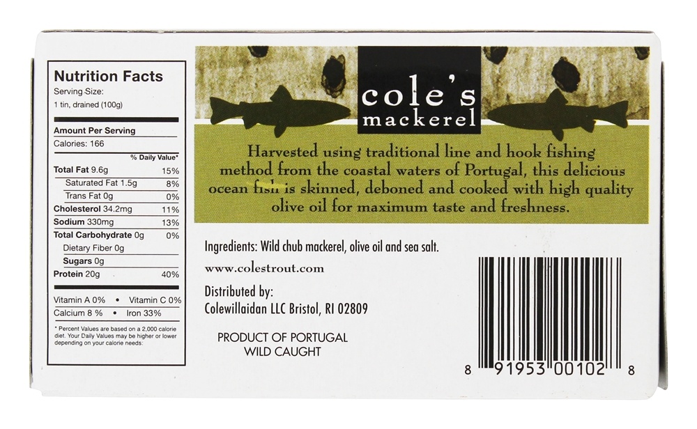 Cavala selvagem no azeite - 4.4 oz. Cole's - Imagem 2