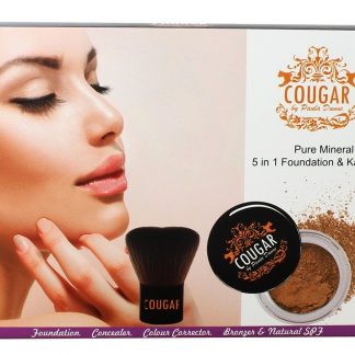Pure Mineral 5 em 1 base e conjunto de canela Kabuki Cougar Beauty