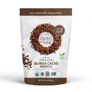 Orgânico Brotou Aveia Granola Quinoa Cacau - 11 oz. One Degree Organic Foods