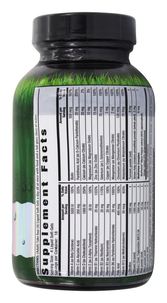 Energia Rápida RED Multivitamínico Gel-Líquido - 72 Softgels líquidos Irwin Naturals - Imagem 2