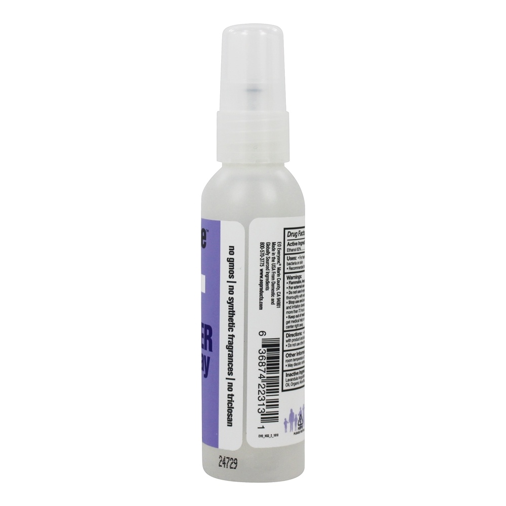 Todo o mundo Natural Mão Sanitizer Spray Lavanda + Aloés - 2 fl. oz. EO Products - Imagem 2