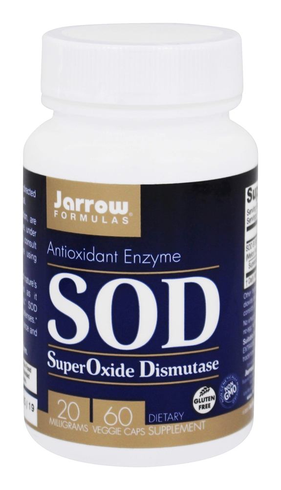 SOD Enzima Antioxidante Superóxido Dismutase 20 mg. - 60 Cápsula (s) vegetal (s) Jarrow Formulas