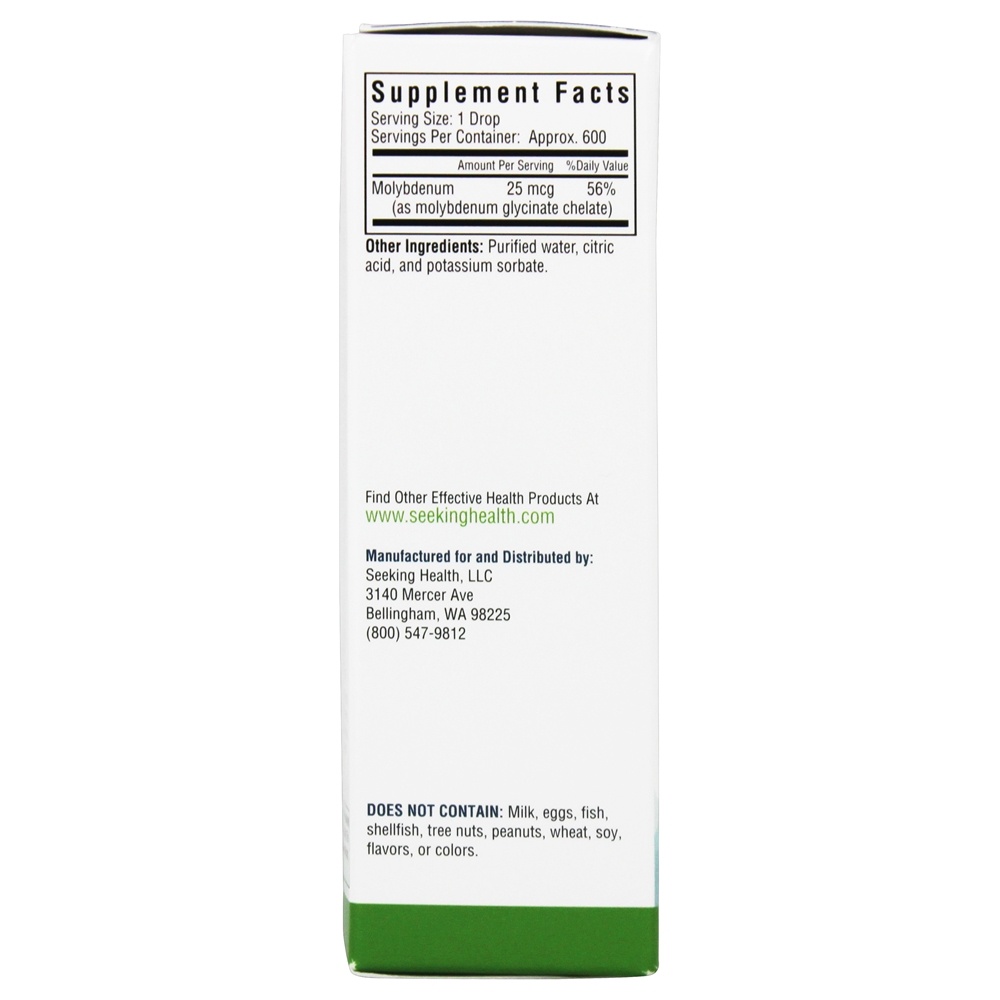 Gotas ideais de molibdênio 25 mcg. - 1 fl. oz. Seeking Health - Imagem 3