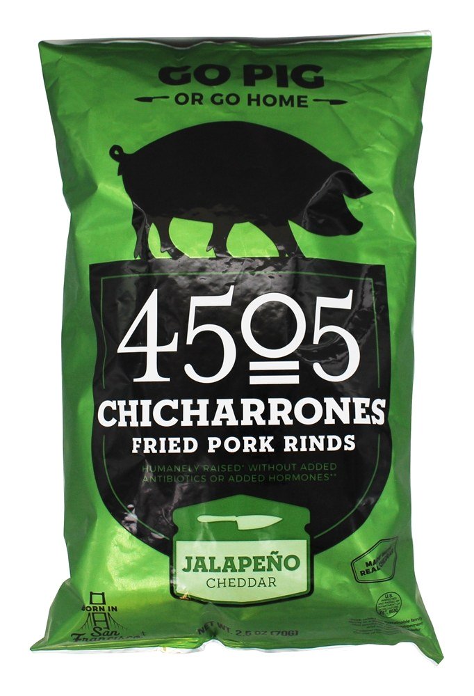 Cheddar frito de Cheddar de cascas de porco de Chicharrones - 2.5 oz. 4505 Meats