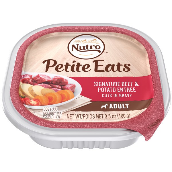 Petite Come Molhado Adulto Cão Comida Assinatura Carne & Batata Entrada - 3.5 oz. Nutro - Imagem 3