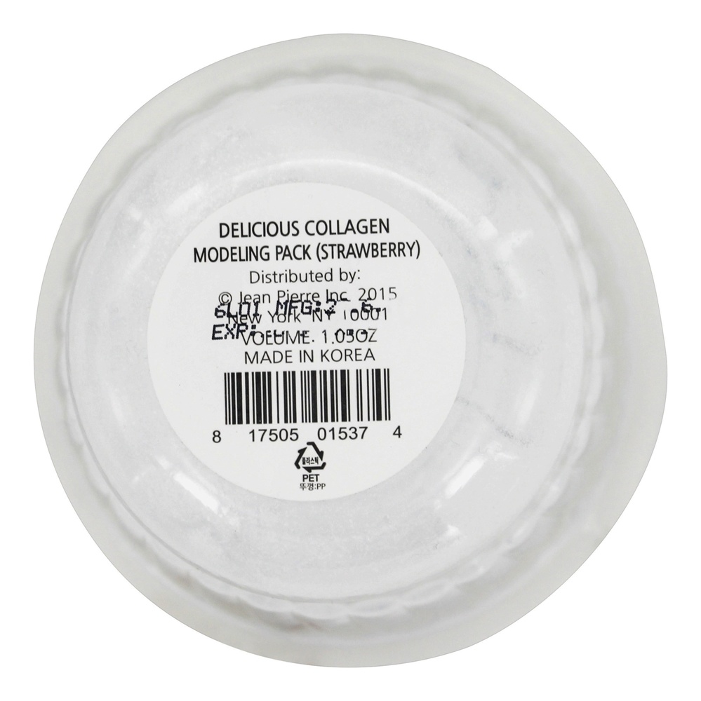 Pacote De Modelagem De Colágeno Delicioso Máscara Facial Morango - 1.05 oz. Jean Pierre - Imagem 3