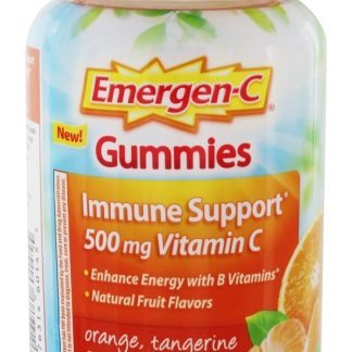 Emergen-C Imune Apoiar Vitamina C Laranja, Tangerina & Framboesa 500 mg. - 45 Gummies Alacer