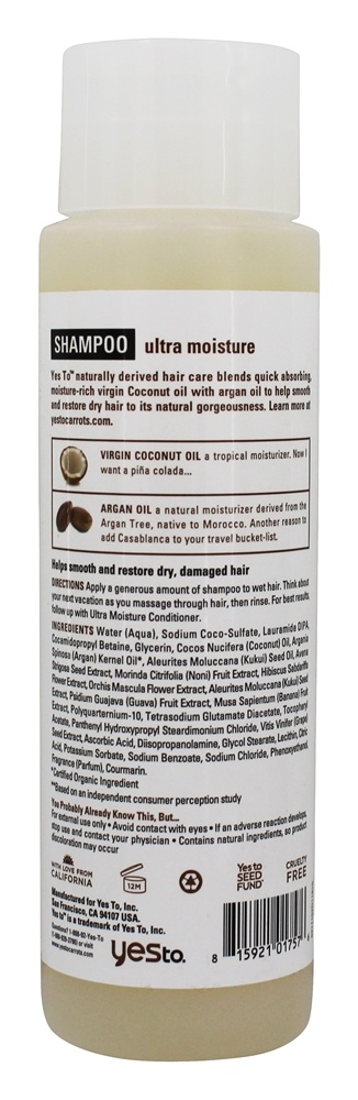 Shampoo Ultra Moisture Coconut & Argan Oil - 12 fl. oz. Yes To - Imagem 2