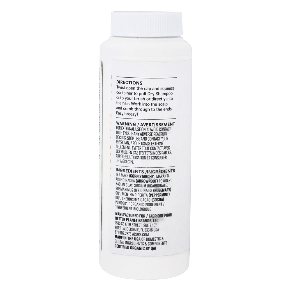 Shampoo Seco Para Morena Para Cabelos Escuros - 1.7 fl. oz. ACURE - Imagem 2