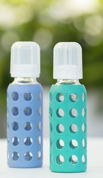 Frasco De Bebê De Vidro Com Manga De Silicone Blueberry - 9 oz. Lifefactory - Imagem 4