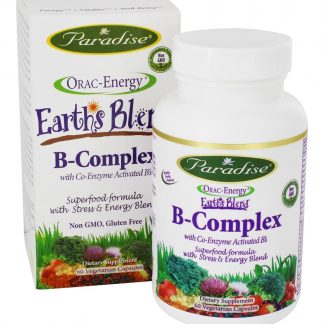 Earths Blend Complexo B com Coenzima B Ativada - Cápsulas vegetarianas 60 Paradise Herbs