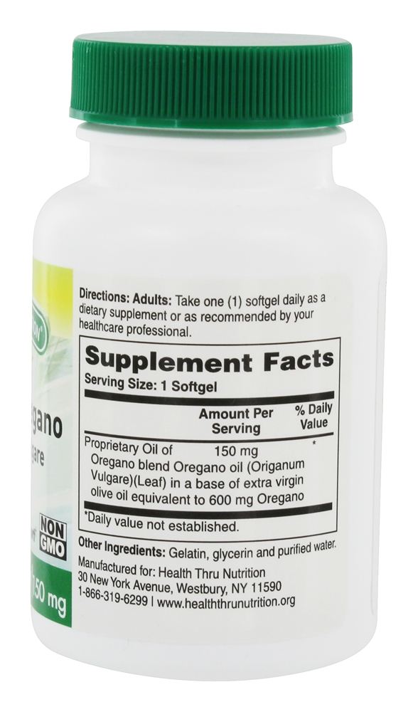 Óleo de Orégano Imune Support 150 mg. - 120 Softgels Health Thru Nutrition - Imagem 2