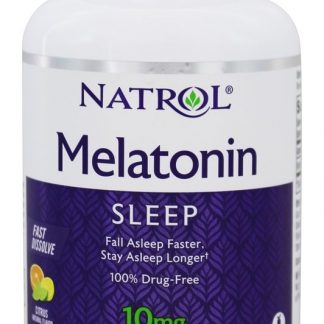 Melatonina Dormir Máximo Força Rápido Dissolver Cítrico 10 mg. - 100 Tablets Natrol