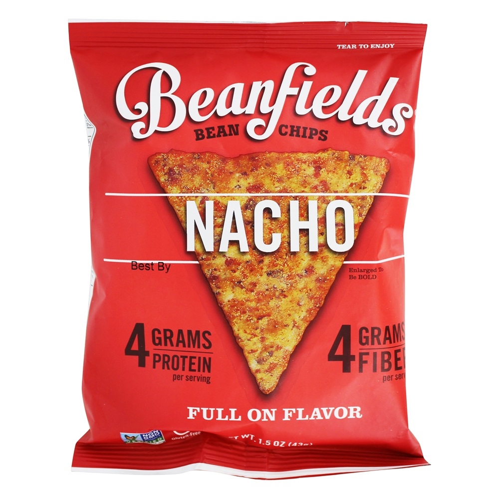 Chips de Feijão Sem Glúten Nacho - 24 Malas Beanfields - Imagem 2