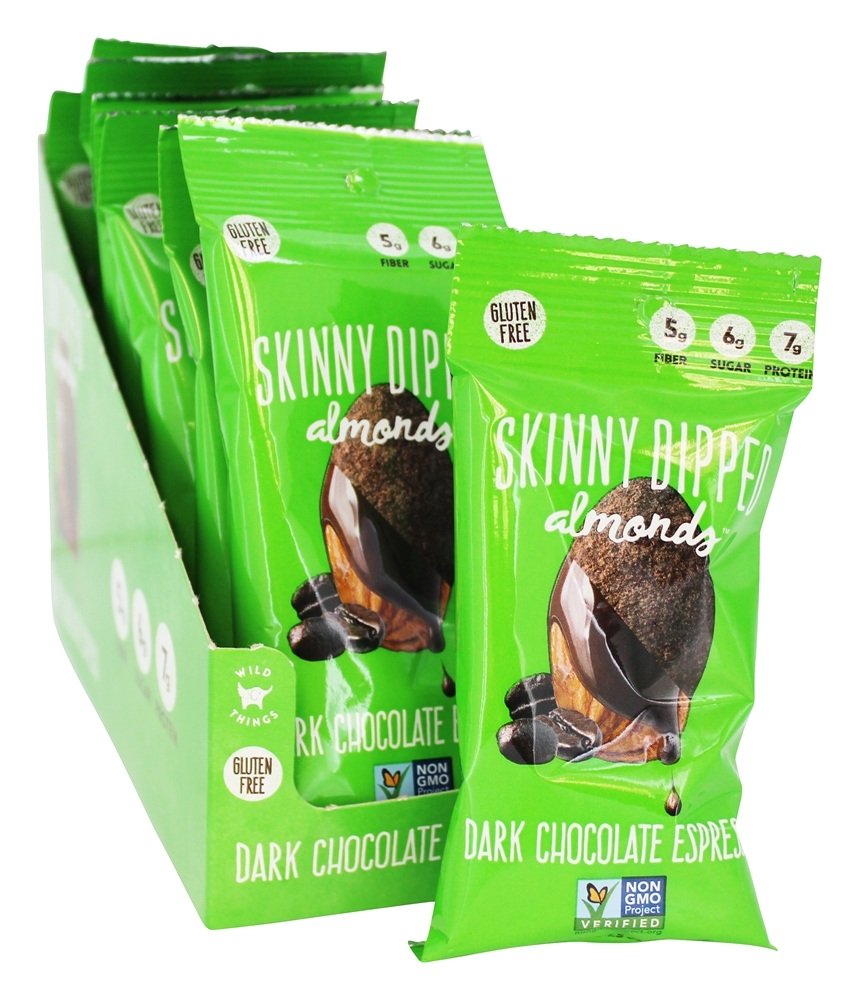 Amêndoas Sem Glúten Chocolate Espresso - 10 Malas Skinny Dipped