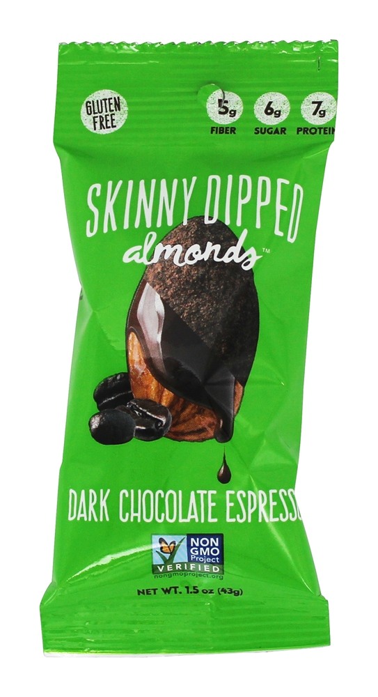 Amêndoas Sem Glúten Chocolate Espresso - 10 Malas Skinny Dipped - Imagem 3