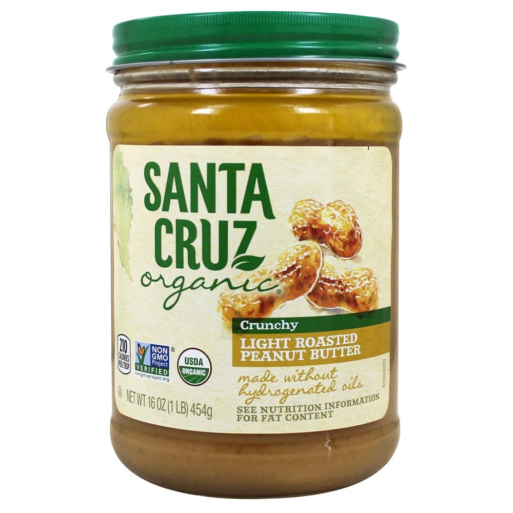 Manteiga de amendoim assada com luz crocante - 16 oz. Santa Cruz Organic