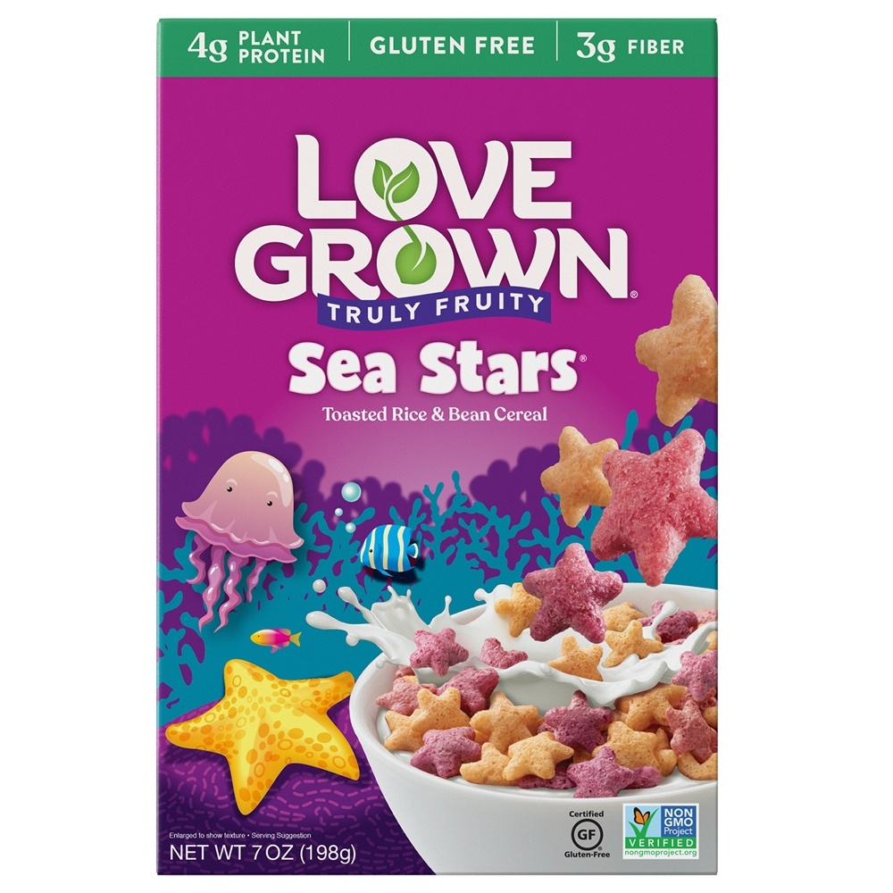 Vegan Crianças Feijão Cereal Frutoso Mar Estrelas - 7 oz. Love Grown