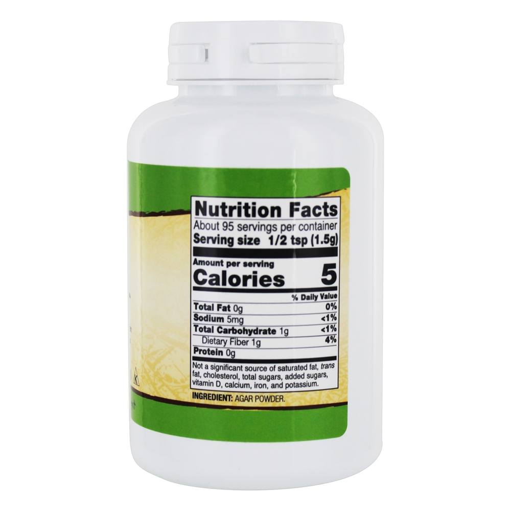 Real Comida ágar Pó Vegetariano Gelatina Substituir - 5 oz. NOW Foods - Imagem 2