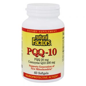 PQQ-10 Fórmula de Ação Neuroprotetora PQQ 20mg / CoQ10 200mg - 60 Softgels Natural Factors