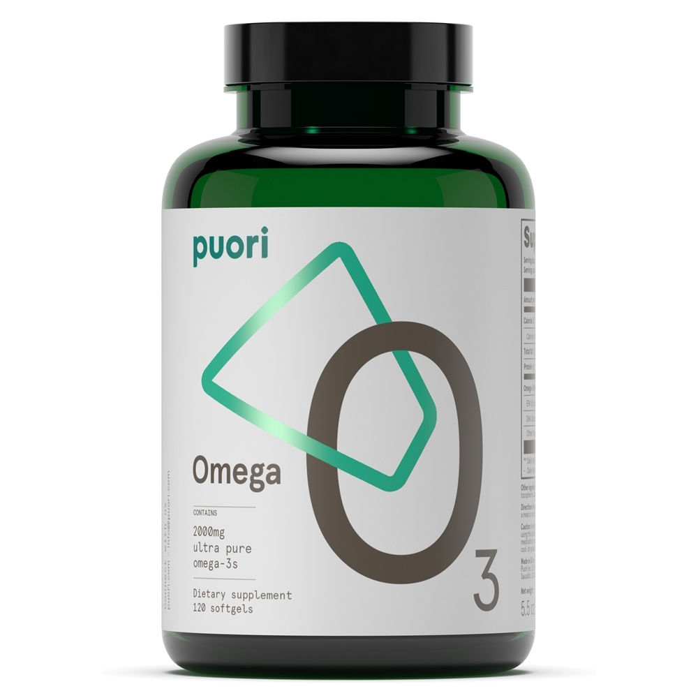 O3 Ultra Pure Omega - 3 Óleo de peixe 2000 mg. - 120 Softgels Puori