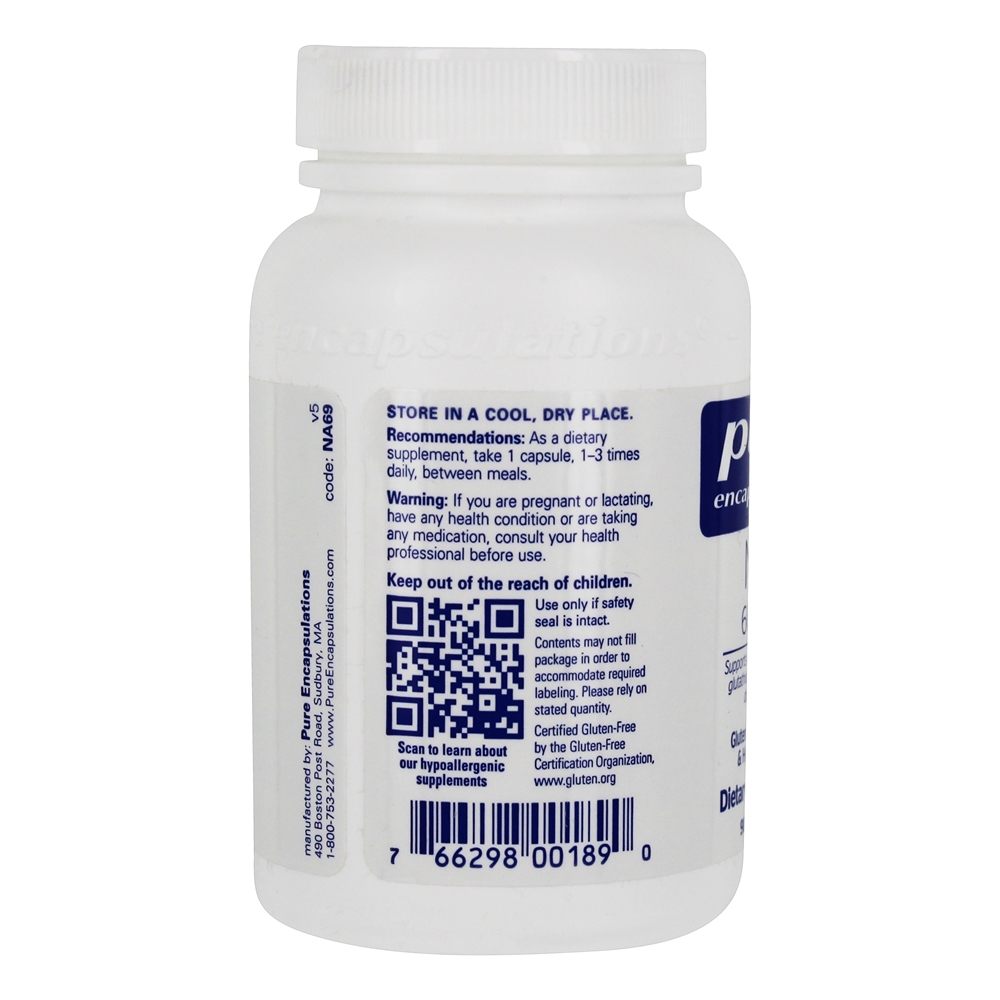 NAC N-Acetil-L-Cisteína 600 mg. - Cápsulas 90 Pure Encapsulations - Imagem 3