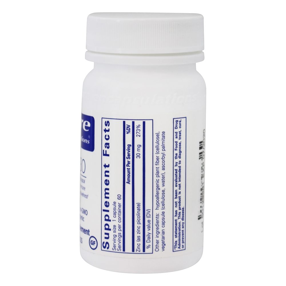 Zinc 30 Suporte imune 30 mg. - Cápsulas 60 Pure Encapsulations - Imagem 2