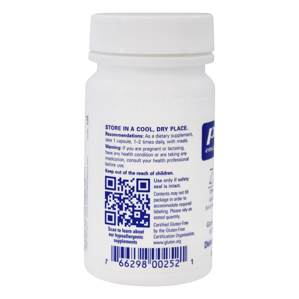 Zinc 30 Suporte imune 30 mg. - Cápsulas 60 Pure Encapsulations - Imagem 4