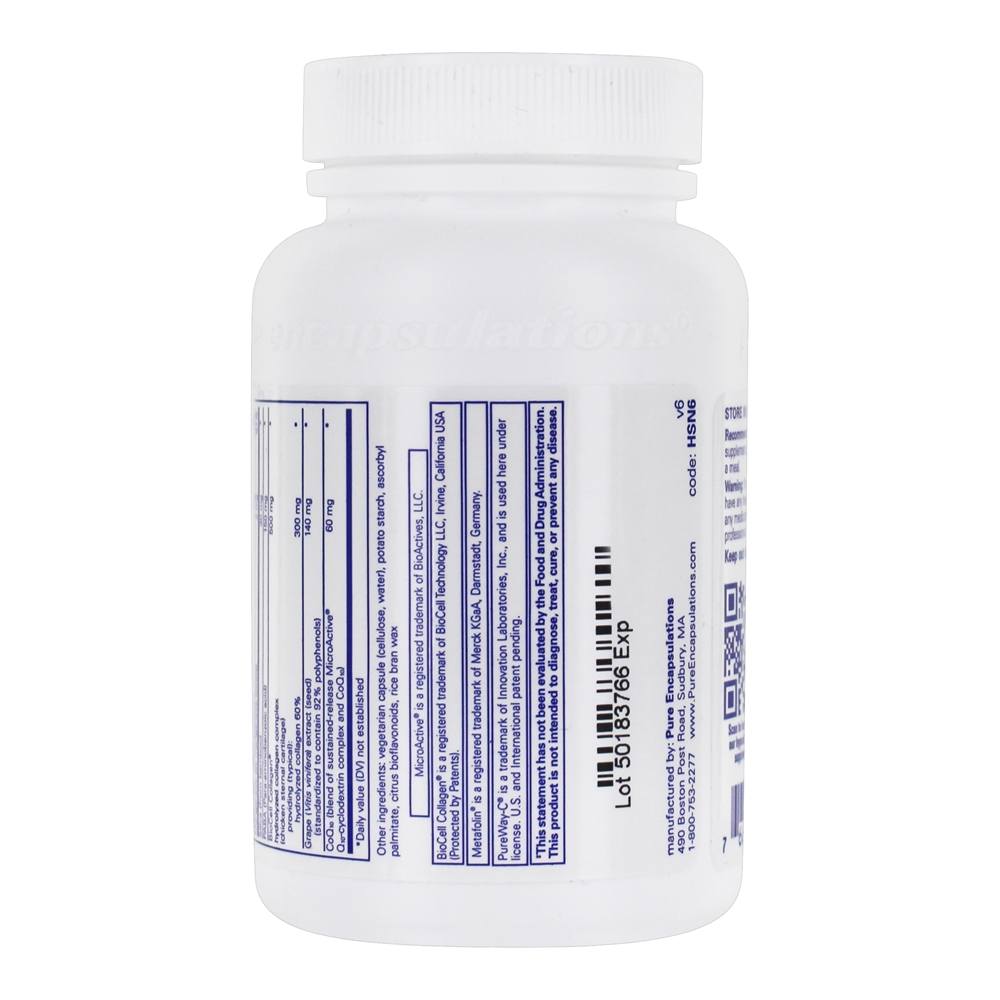 Cabelo/Pele/Unhas Extremista Biocell Colágeno - Cápsulas 60 Pure Encapsulations - Imagem 3