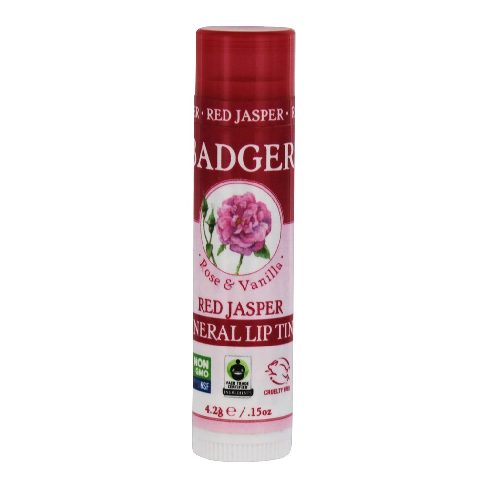 Mineral Lábio Matiz Rosa & Baunilha Vermelho Jaspe - 0.15 oz. Badger
