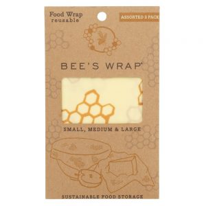 Alimento reutilizável envolve tamanhos variados Pequeno, médio e grande favo de mel - Pacote 3 Bee's Wrap