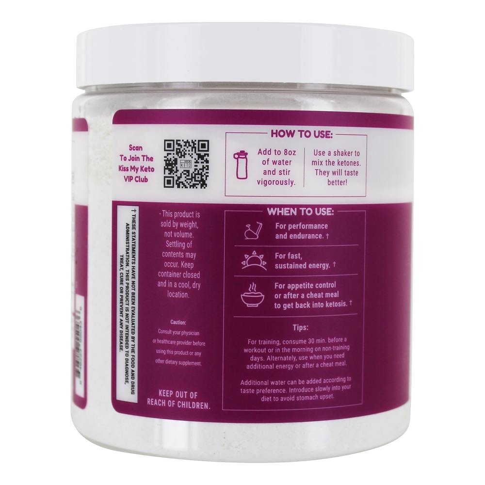 Cetonas exógenas com eletrólitos em pó de limão e limão - 10.65 oz. Kiss My Keto - Imagem 3