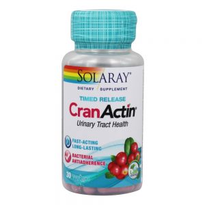 Liberação de Tempo CranActin para a Saúde do Trato Urinário - 30 Cápsula (s) vegetal (s) Solaray