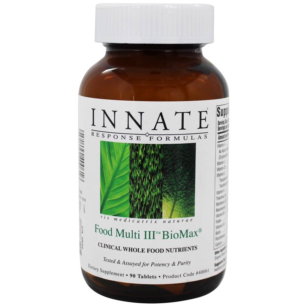 Comida Múltiplas III Biomax Clínico Inteiro Comida Nutrientes - 90 Tablets Innate Response Formulas