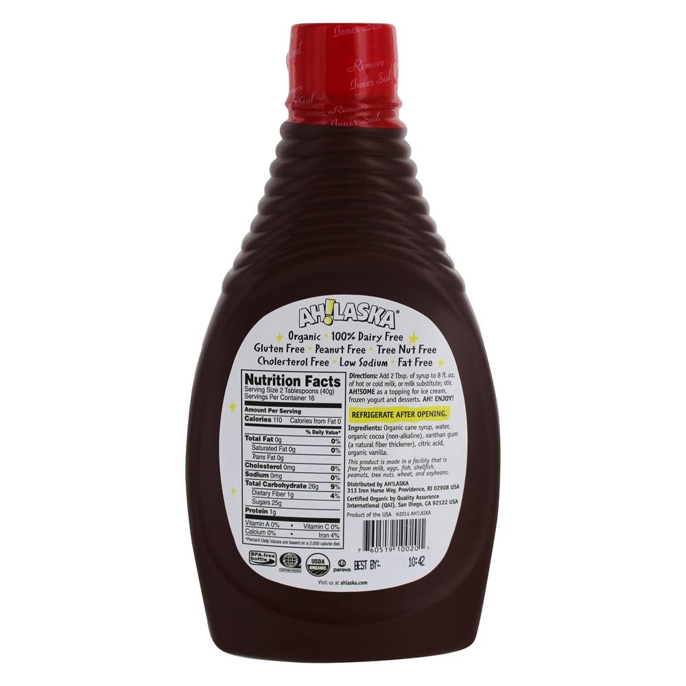 Xarope de chocolate orgânico não lácteo - 22 fl. oz. Ah!Laska - Imagem 2