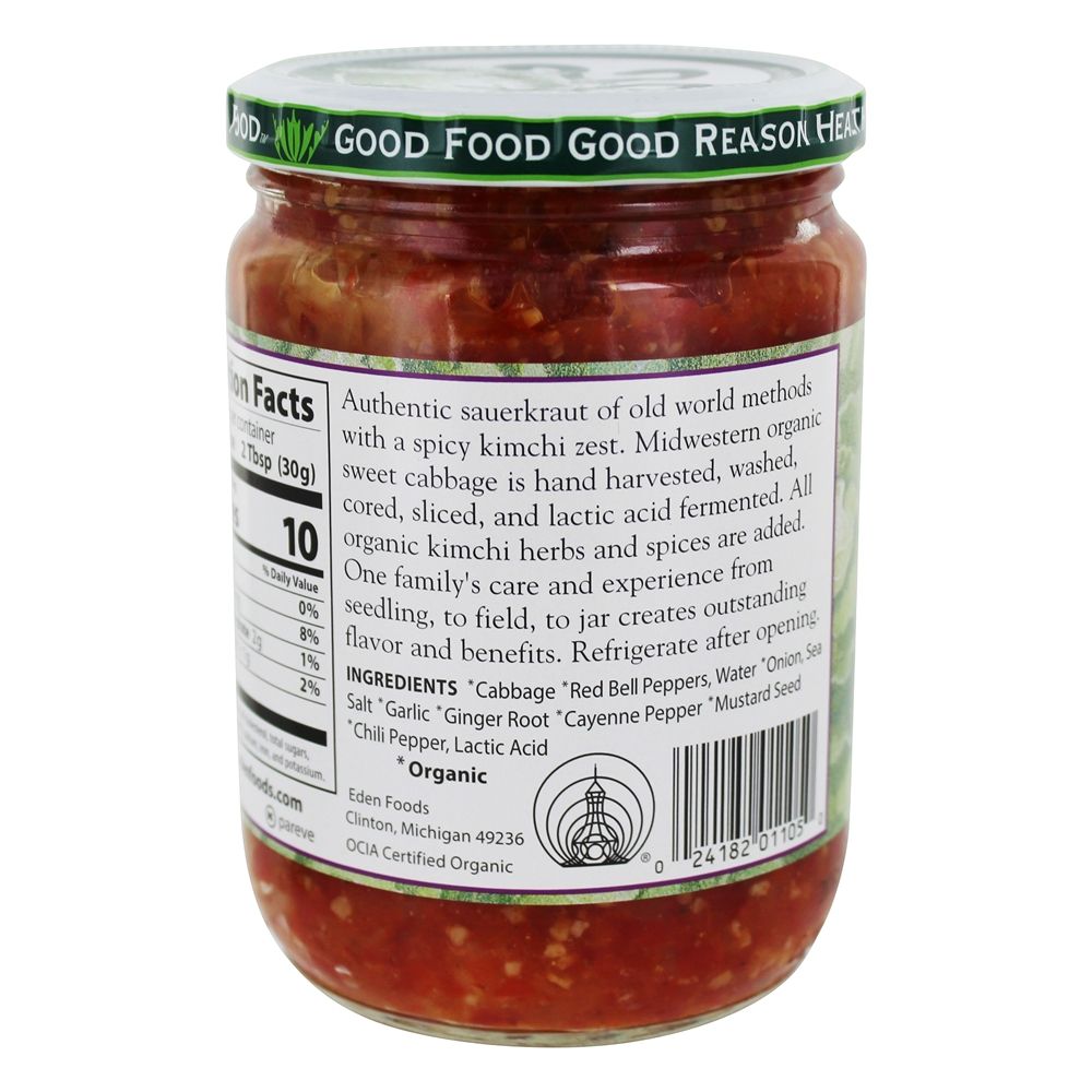 Chucrute orgânico Kimchi - 18 oz. Eden Foods - Imagem 3