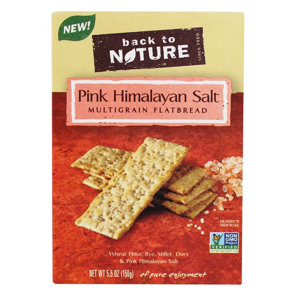 Bolachas Multigrain Flatbread Pink Himalayan Salt - 5.5 oz. Back To Nature