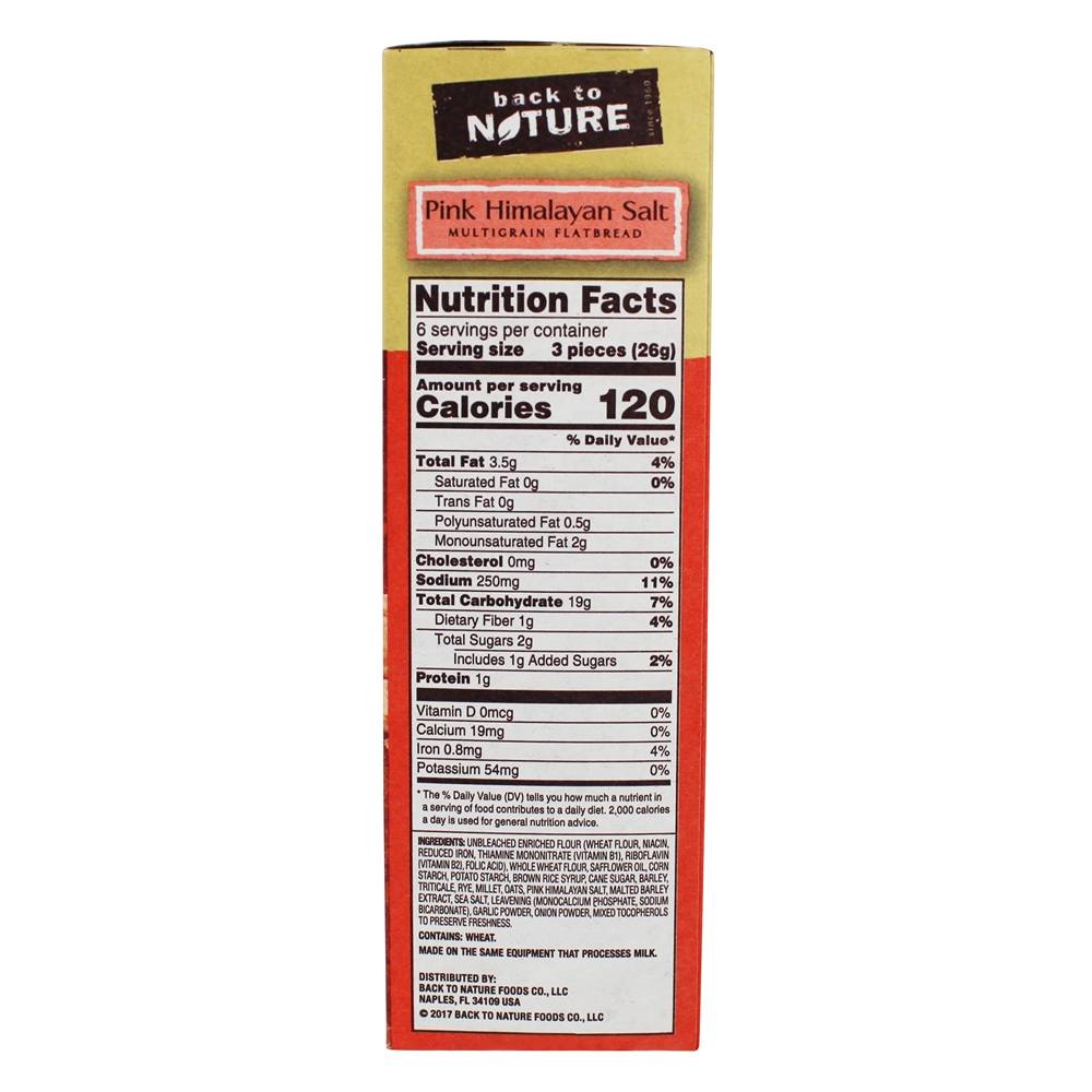 Bolachas Multigrain Flatbread Pink Himalayan Salt - 5.5 oz. Back To Nature - Imagem 2