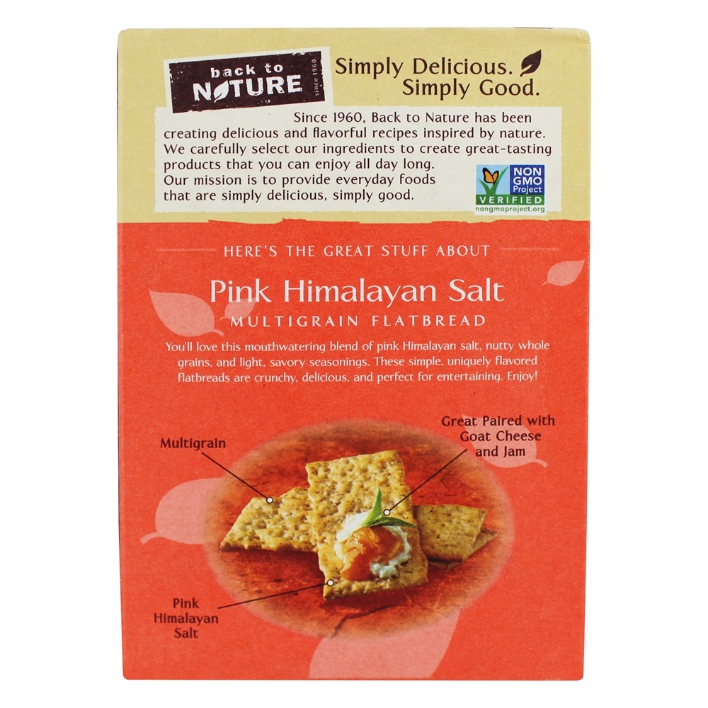 Bolachas Multigrain Flatbread Pink Himalayan Salt - 5.5 oz. Back To Nature - Imagem 3