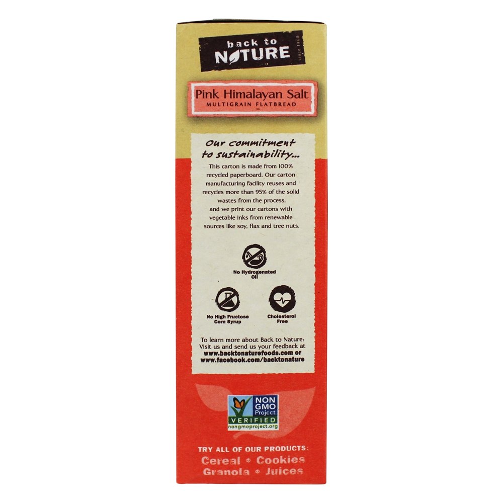 Bolachas Multigrain Flatbread Pink Himalayan Salt - 5.5 oz. Back To Nature - Imagem 4