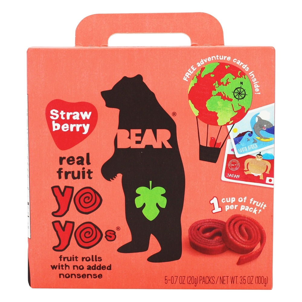 Yoyo Real Fruto Rolos Morango - 5 Pacote (s) Bear