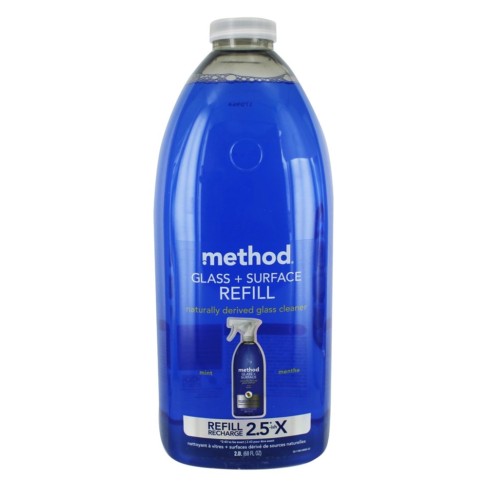 Vidro + Superfície Naturalmente Derivada Limpador Reabastecer Hortelã - 68 fl. oz. Method