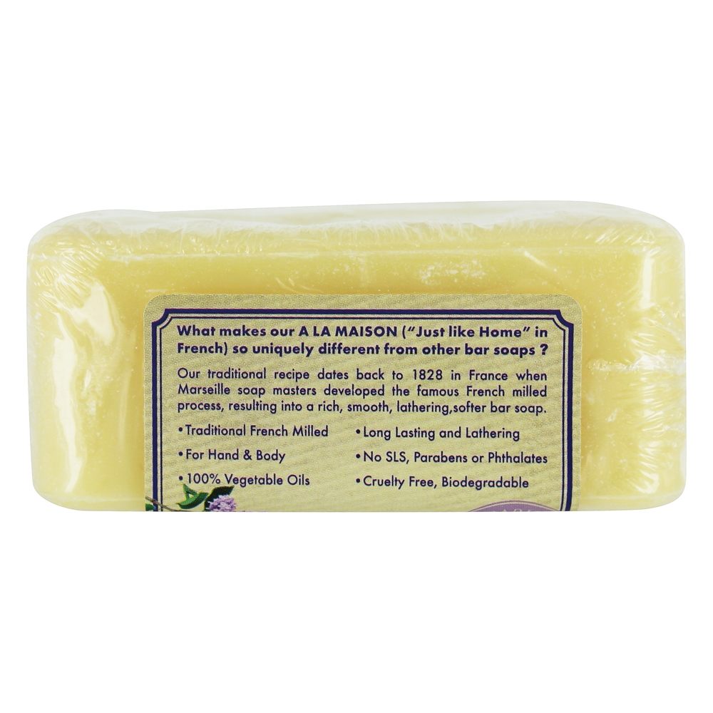 Sabonete de Moagem Hidratante Francês Tradicional para Mãos e Corpo Rosa Lilás com Manteiga de Karité e Óleo de Argan - 8.8 oz. A La Maison - Imagem 3