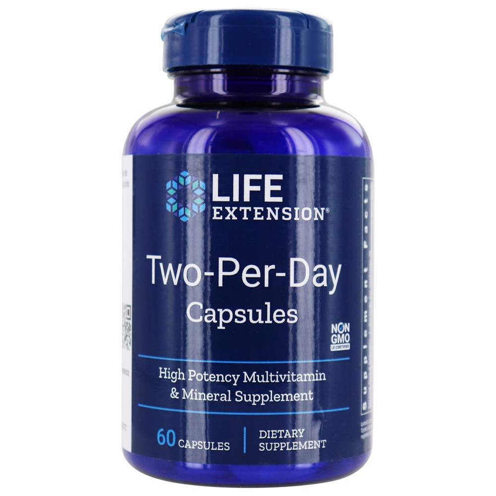 Suplemento Multivitamínico & Mineral de Alta Potência - Duas Caps Por Dia - Cápsulas 60 Life Extension