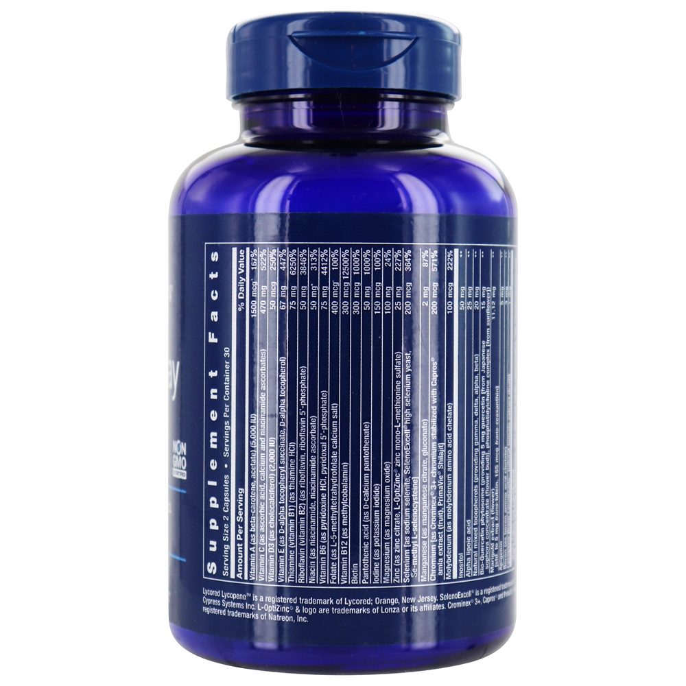 Suplemento Multivitamínico & Mineral de Alta Potência - Duas Caps Por Dia - Cápsulas 60 Life Extension - Imagem 2