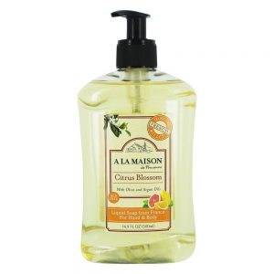 Sabão Líquido Fresco Francês Tradicional para Mão e Corpo Flor de Citrus com Óleos de Azeitona e Argan - 16.9 fl. oz. A La Maison